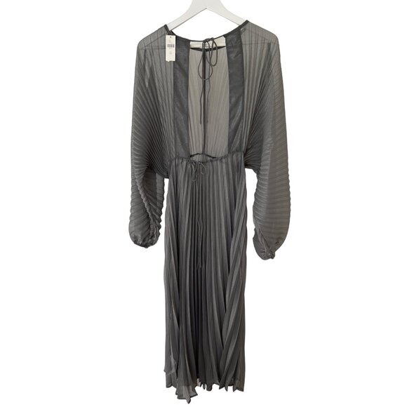 Anthropologie Sheer Pleated Kaftan Dress - Picture 6 of 7